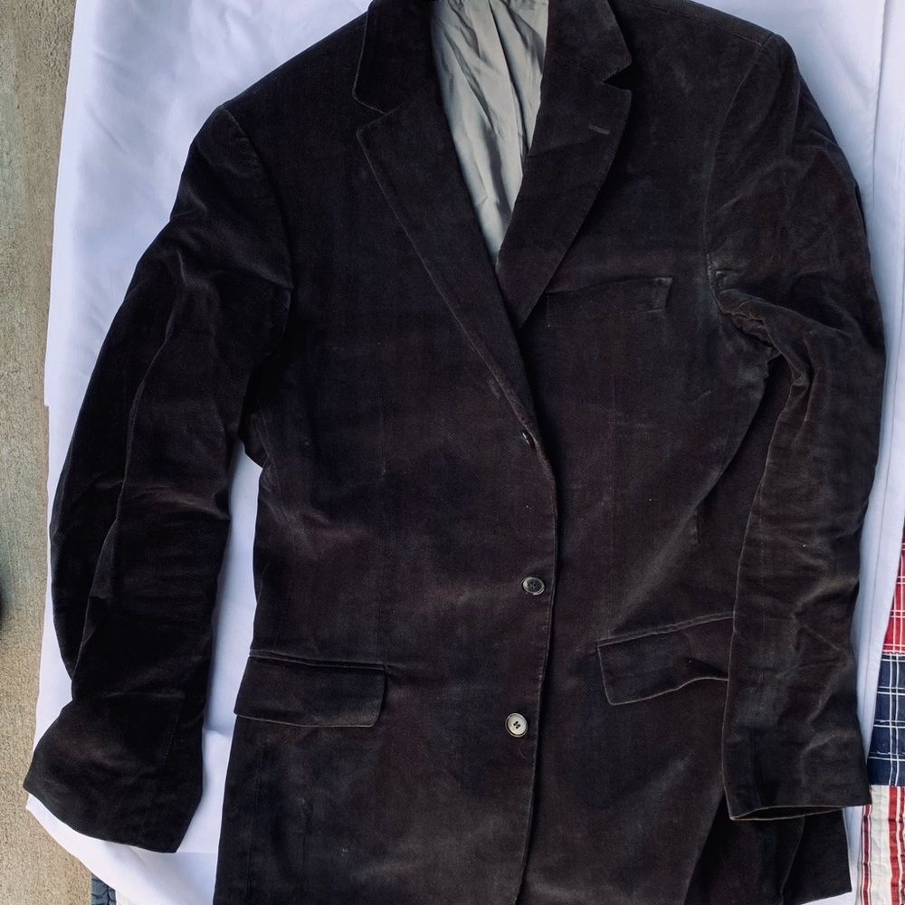 Hugo Boss velour jacket dark gray